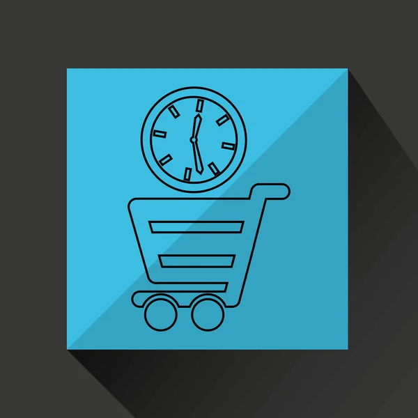 Carrito de compras diseño — Vector de stock