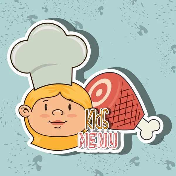 Kids menu design — Stock Vector