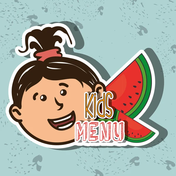 Menu enfants design — Image vectorielle