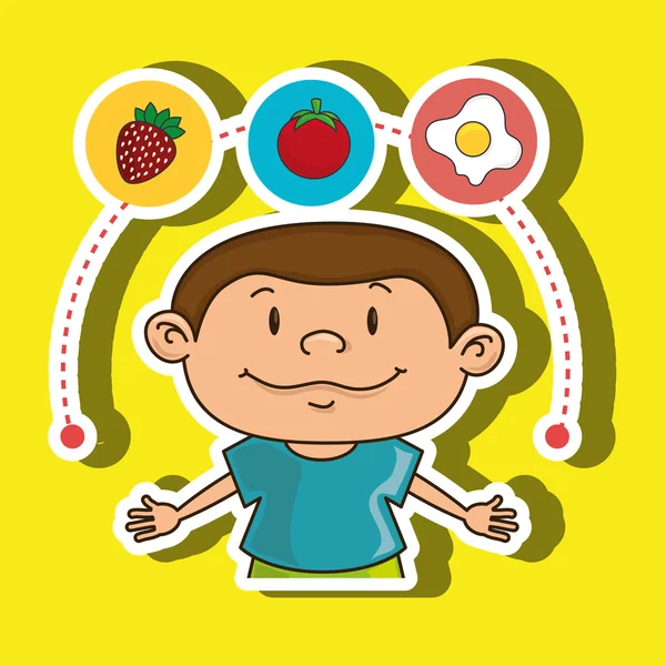 Kids menu design — Stock Vector