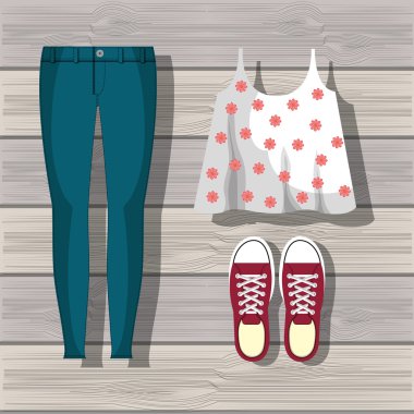 Aksesuar kadın giyim tasarım