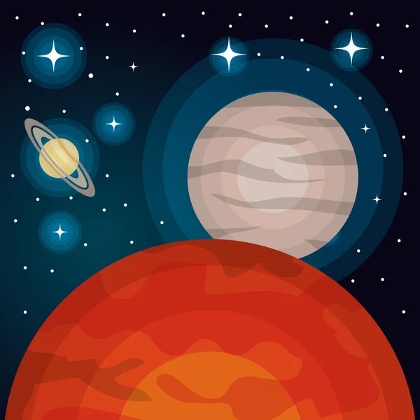 La conception du système solaire — Image vectorielle