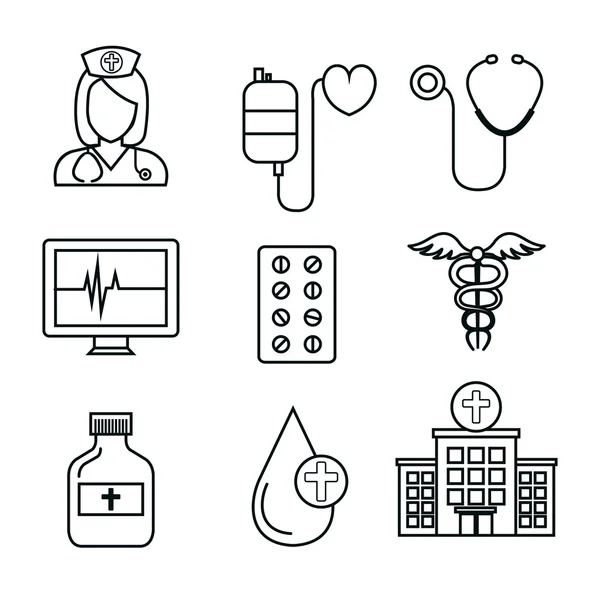 Diseño médico sanitario — Archivo Imágenes Vectoriales