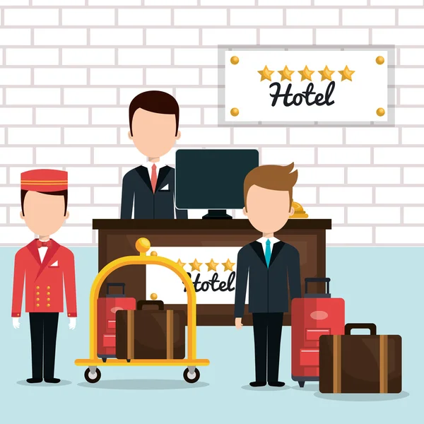 A Hotel szolgáltatás tervez — Stock Vector