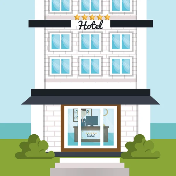 Hotell service design — Stock vektor