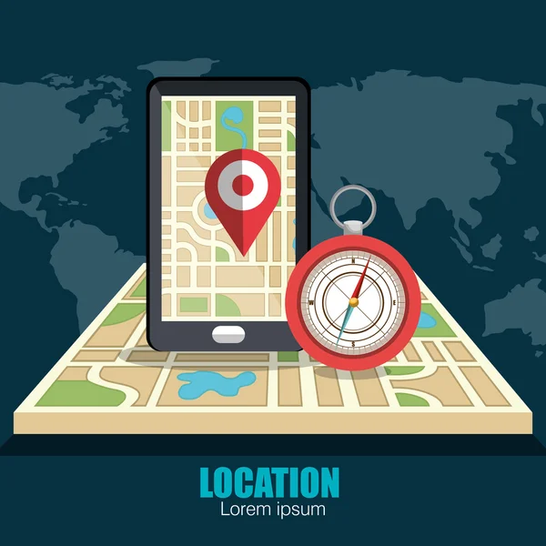 Location icon design — Stock Vector