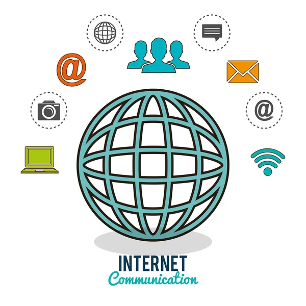 Internet iletişim tasarımı — Stok Vektör