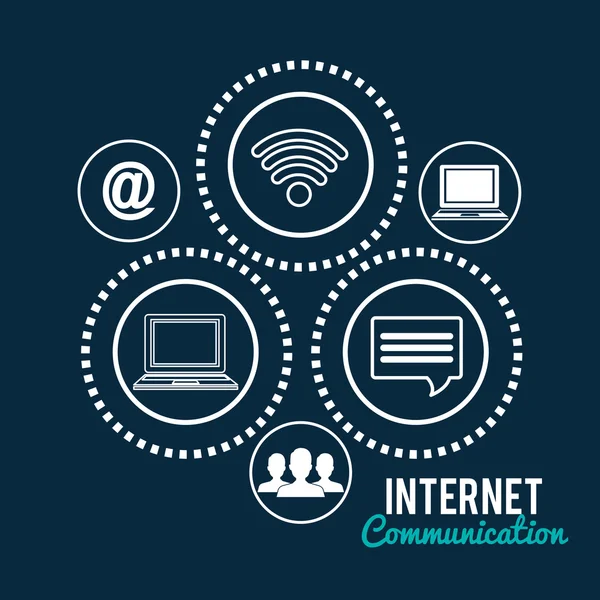 Internet communication  design — Stock Vector