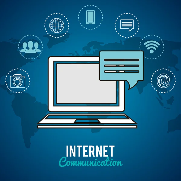 Conception de communication internet — Image vectorielle