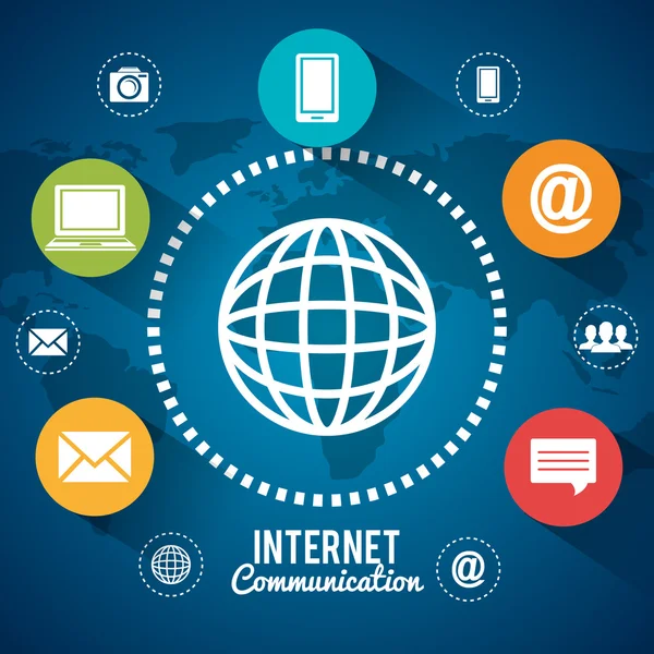 Σχέδιο επικοινωνίας Internet — Διανυσματικό Αρχείο