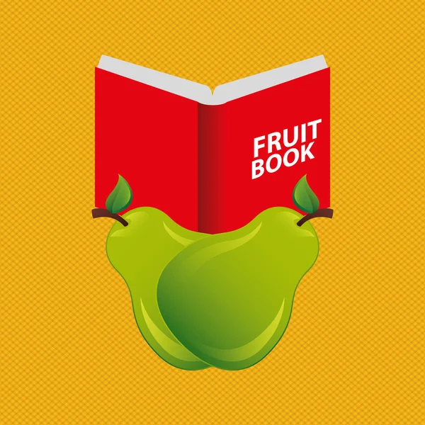 Disegno libro di frutta — Vettoriale Stock