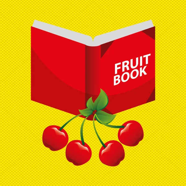 Disegno libro di frutta — Vettoriale Stock