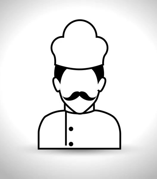 Diseño de cocina chef — Vector de stock