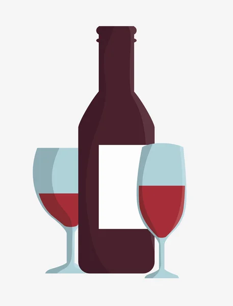 Wine bottle design — Stock Vector