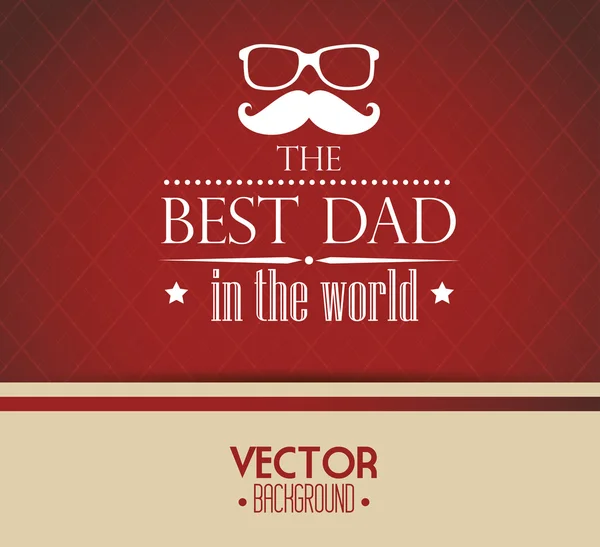 Happy fäder dag design — Stock vektor