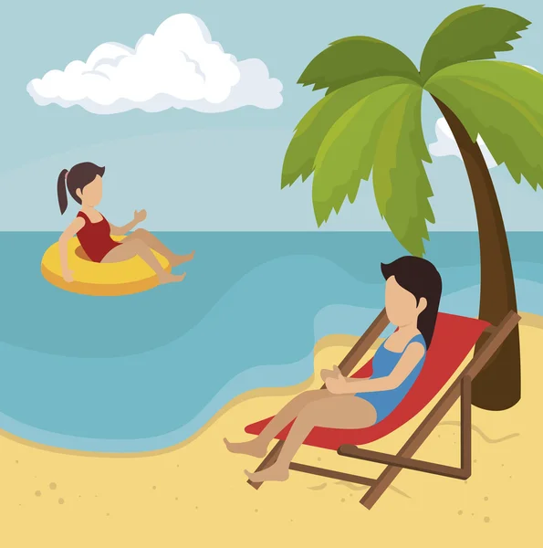 Vacaciones de verano diseño — Vector de stock