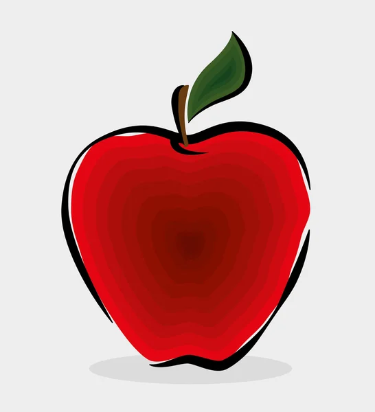 Projektem ikona jabłko — Wektor stockowy