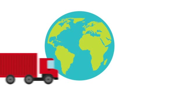 Diseño del servicio de entrega, animación por video — Vídeo de stock