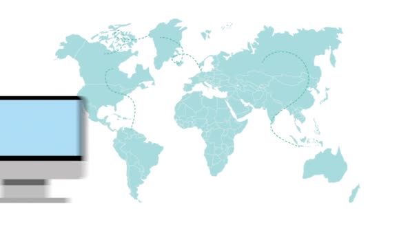 Enseignement à distance design, animation vidéo — Video