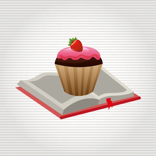 Cupcake recept design — Stock vektor