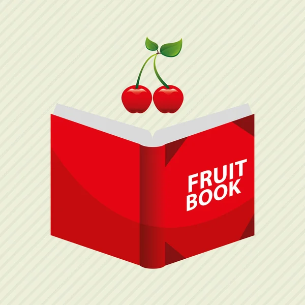 Projekt książki owoców — Wektor stockowy