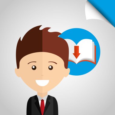 bir elektronik kitap tasarımı kullanan kişi