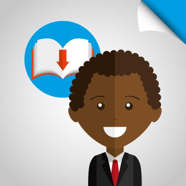 bir elektronik kitap tasarımı kullanan kişi