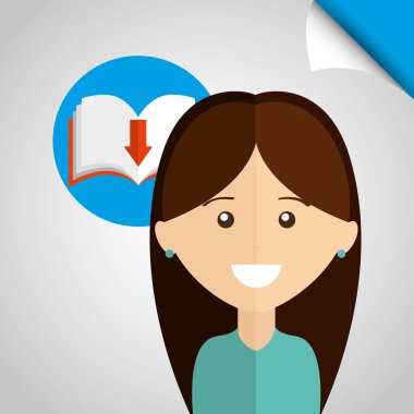 bir elektronik kitap tasarımı kullanan kişi