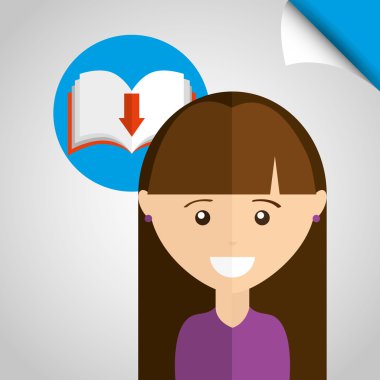 bir elektronik kitap tasarımı kullanan kişi