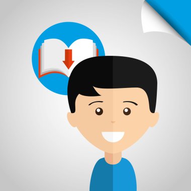 bir elektronik kitap tasarımı kullanan kişi