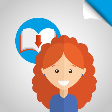 bir elektronik kitap tasarımı kullanan kişi