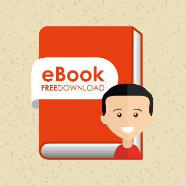 bir elektronik kitap tasarımı kullanan kişi