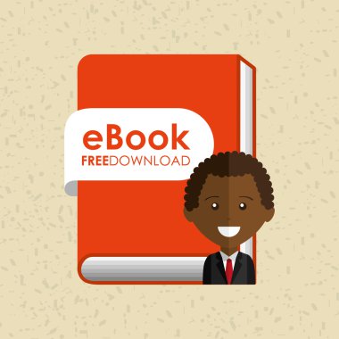 bir elektronik kitap tasarımı kullanan kişi