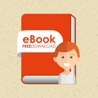 bir elektronik kitap tasarımı kullanan kişi