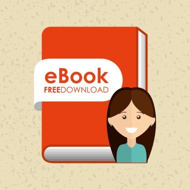 bir elektronik kitap tasarımı kullanan kişi