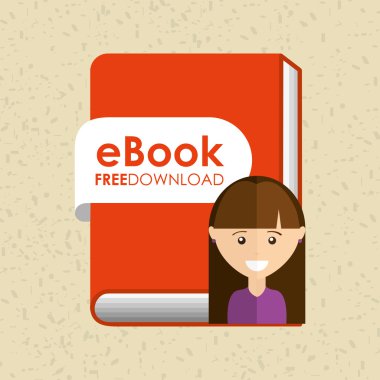 bir elektronik kitap tasarımı kullanan kişi