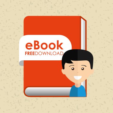 bir elektronik kitap tasarımı kullanan kişi