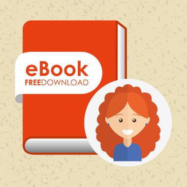 bir elektronik kitap tasarımı kullanan kişi