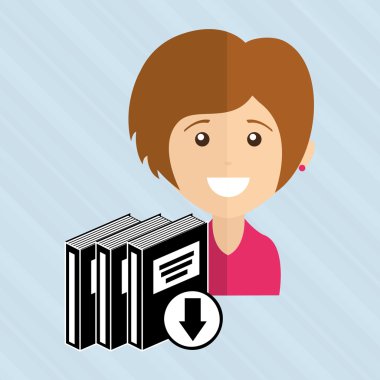 bir elektronik kitap tasarımı kullanan kişi