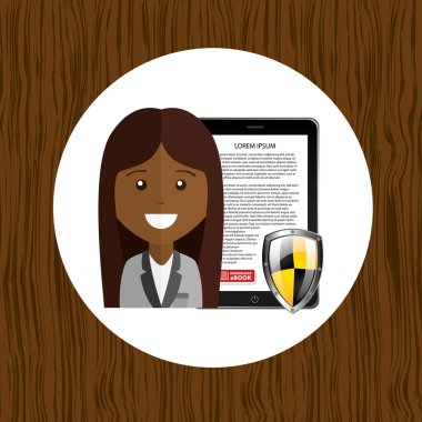 bir elektronik kitap tasarımı kullanan kişi