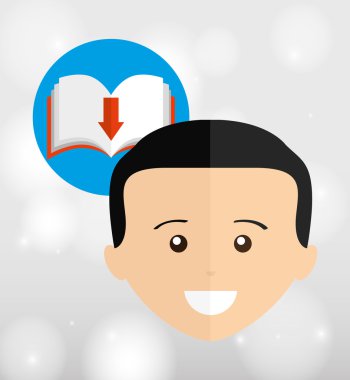 bir elektronik kitap tasarımı kullanan kişi