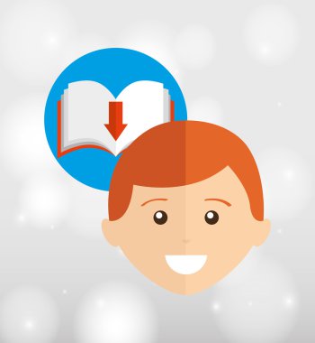 bir elektronik kitap tasarımı kullanan kişi