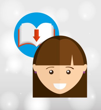 bir elektronik kitap tasarımı kullanan kişi