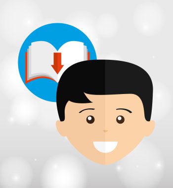 bir elektronik kitap tasarımı kullanan kişi