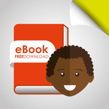 bir elektronik kitap tasarımı kullanan kişi