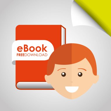 bir elektronik kitap tasarımı kullanan kişi