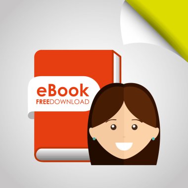 bir elektronik kitap tasarımı kullanan kişi