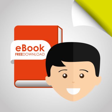 bir elektronik kitap tasarımı kullanan kişi