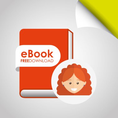 bir elektronik kitap tasarımı kullanan kişi