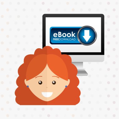 bir elektronik kitap tasarımı kullanan kişi